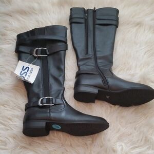 Life Stride Black Moto Boots